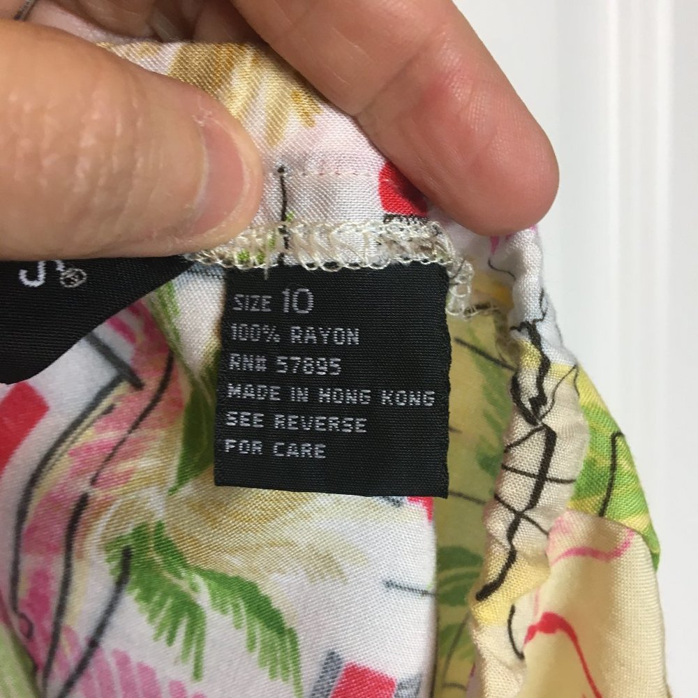 Requirements Tropical Print A-line Skirt Size 10 - Picture 6 of 7